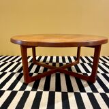 Solid teak coffee table by Niels Bach, Denmark 1960's