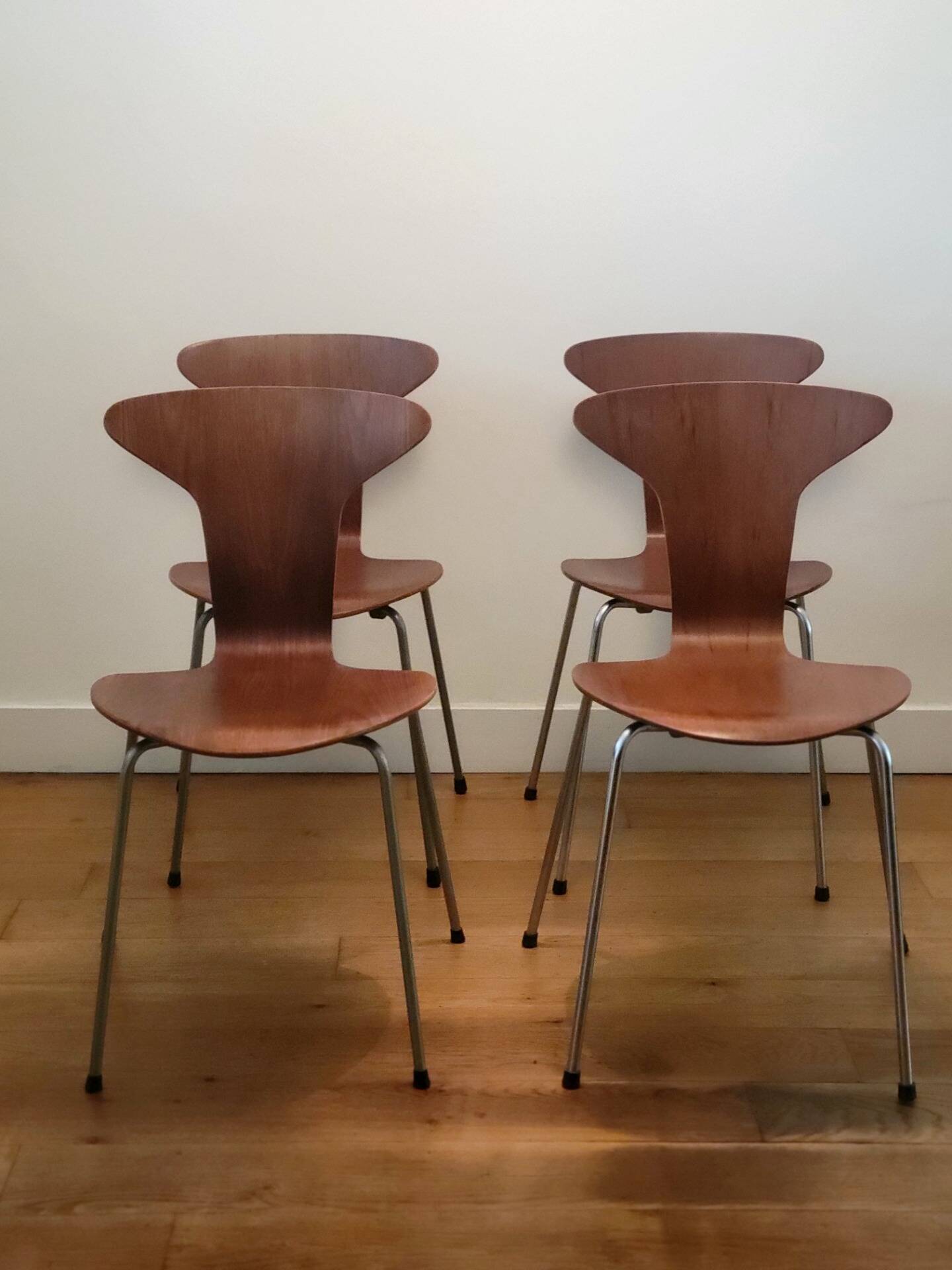 Ensemble de 4 chaises Mosquito par Arne Jacobsen pour Fritz Hansen