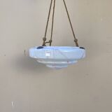 Vintage white and pink opaline chandelier