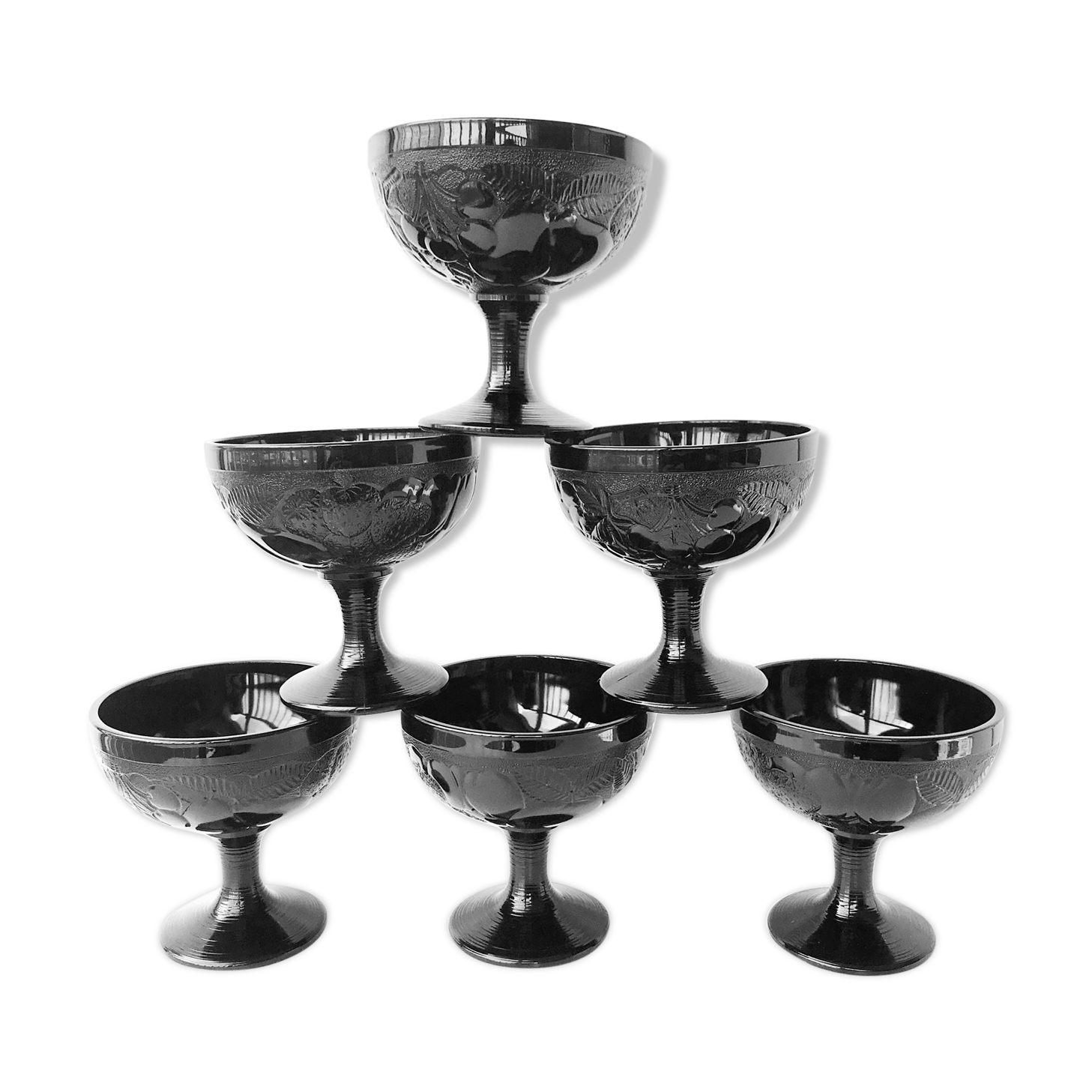Set of 6 vintage fruit cups