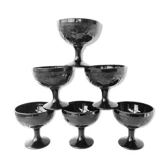 Set of 6 vintage fruit cups