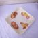 Sarreguemines barbotine square salad bowl fruit decoration