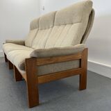 Svend Skipper Mobel Skippers Danois Beige du milieu du siècle, Canapé en teck, années 1960