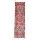 1970s Turkish Oushak Handmade Wool Cotton Red Runner Rug 86x344