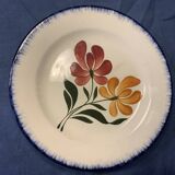 Compotier E. Charbonnier, Salins, Terre de Fer, modele campagne, made in france, motif de fleurs