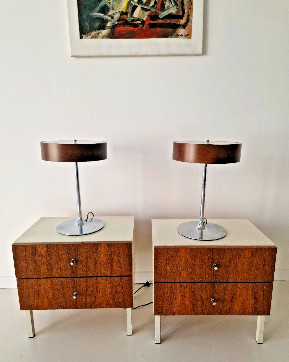 Pair of Vintage Malibu Lamps 1970s Interior Design Retro Lighting