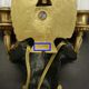 Pair of winged putti wall sconces in Louis XVI style - gilded bronze and black patina