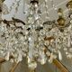 6-light crystal and bronze chandelier - 19th century