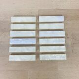 12 vintage mother-of-pearl effect knife holders