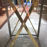 Brushed and gilded metal lounge table