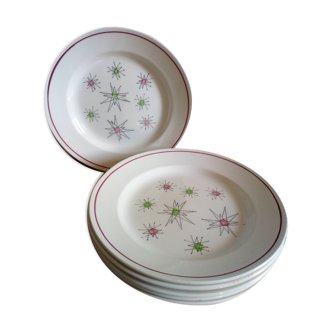 Six assiettes du sevice "Marie-Claude" 1950