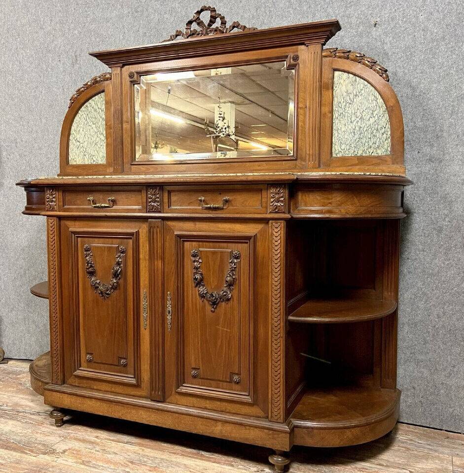 Louis XVI half-moon shaped walnut sideboard circa 1850