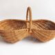 Double rattan basket