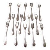 Ensemble de 14 fourchettes à gâteau christofle modèle spartour
