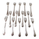 Set of 14 christofle spartour cake forks