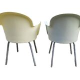 2 Italian Gogo Basic Armchairs By Marcello Ziliani For Sintesi 1980