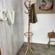 Vintage rattan coat rack