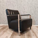 Vintage Design Armchair by Harvink – Black Leather