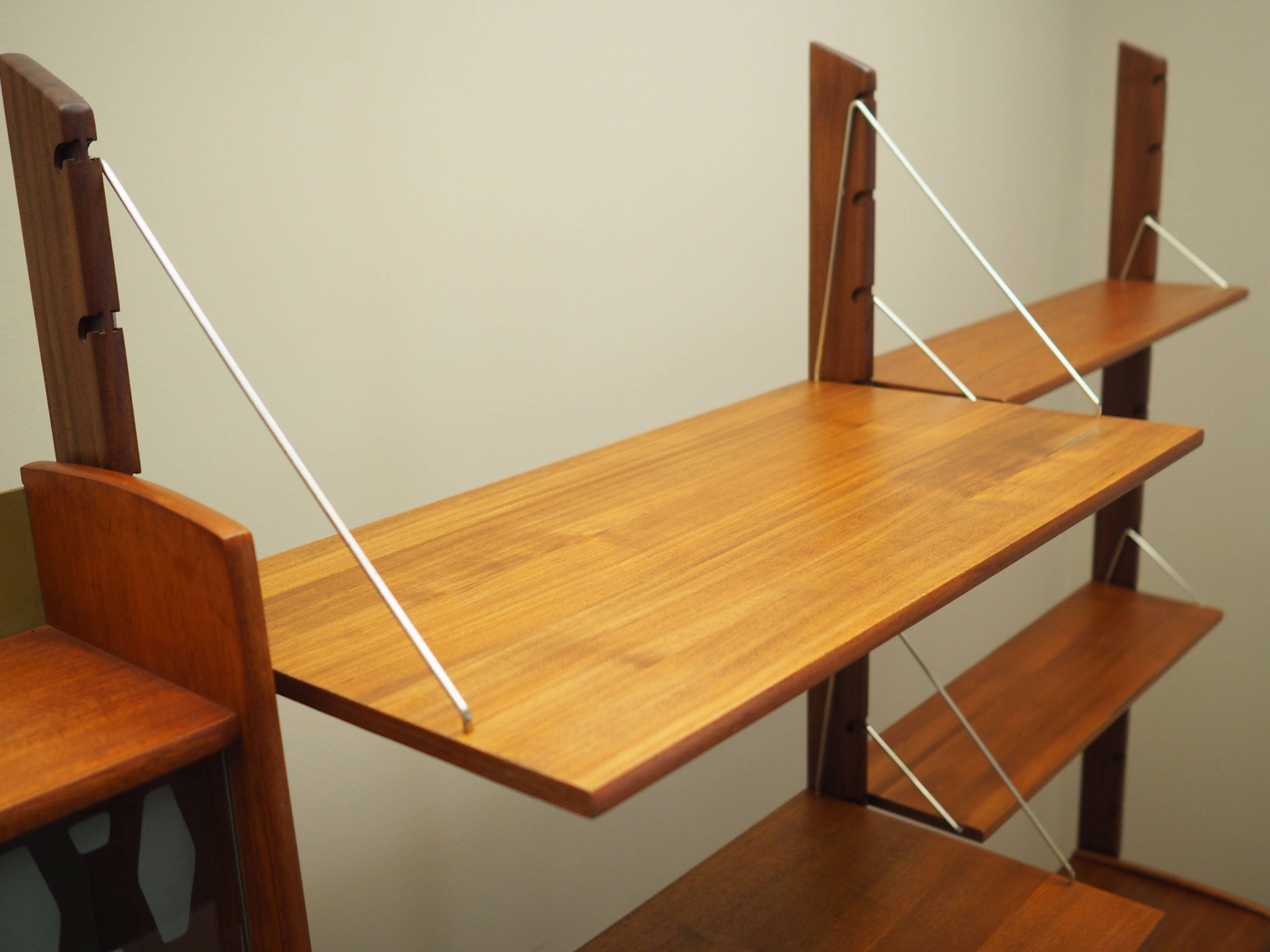Teak system bookcase, Norwegian design, 1960s, production: Blindheim Mobelf