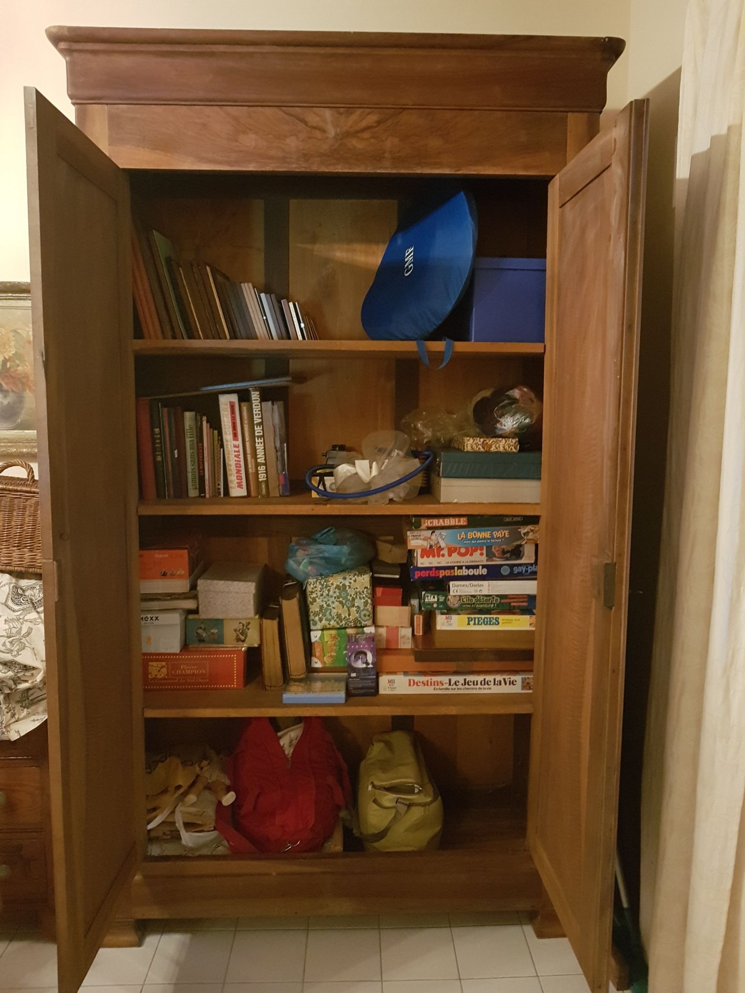 Old Louis Philippe walnut wardrobe