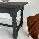 Matte black farmhouse table