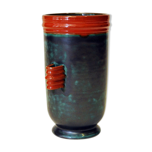 Vase en céramique brun-vert
