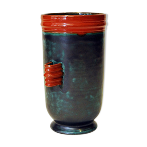 vase en céramique brun-vert