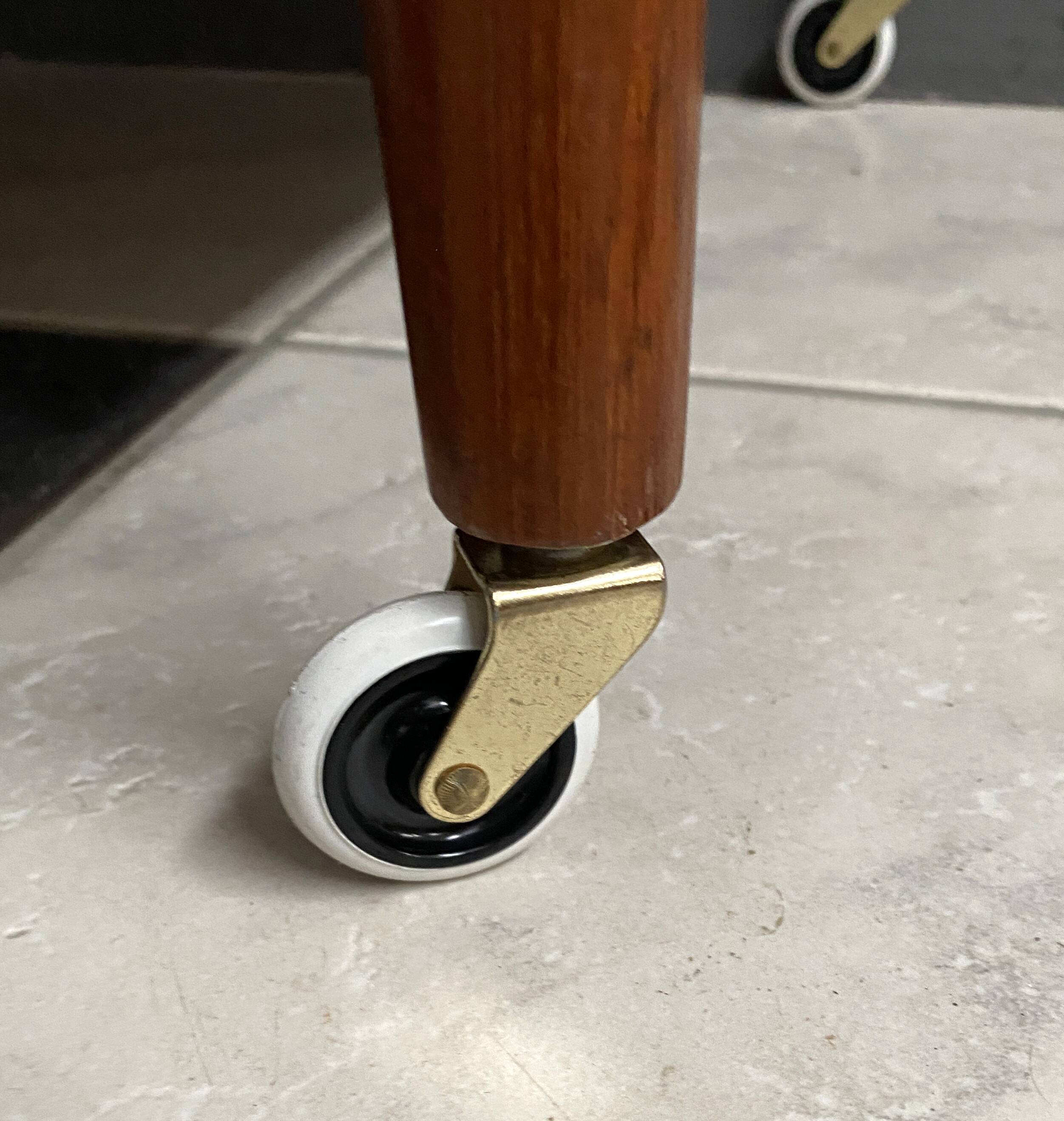 Teak serving trolley by Niels Otto Moller Denmark 1960s Old store stock