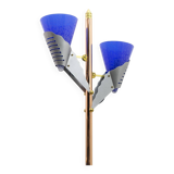 Relco Milano Modernist Italian Murano Glass and Brass Floor Lamp, 1980s