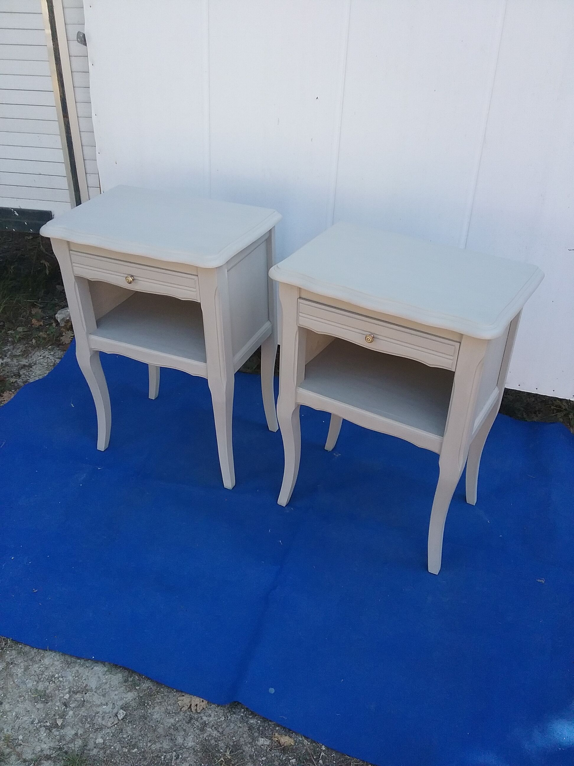 Pair of gray bedside tables