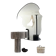 Large organic dune mirror - black
