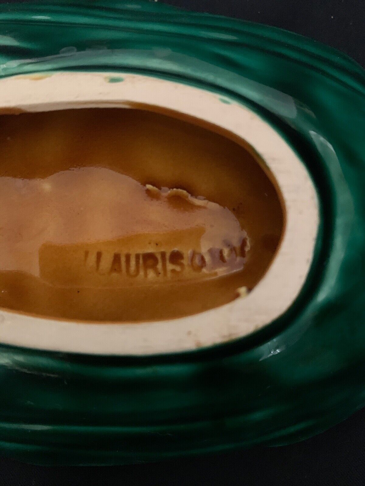 Trinket bowl in the shape of corn cobs signed Vallauris