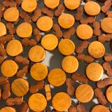 Flat wooden under dish