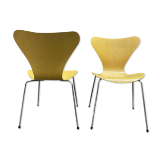 Set of 2 chairs 3107 Arne Jacobsen for Fritz Hansen vintage chair