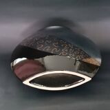 Steuler black ceramic geometric vase