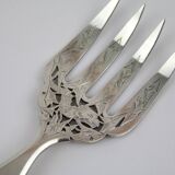 Large Silver Metal and Bois D'Amourette Fish Service Cover