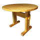 Charlotte Perriand vintage round dining table Les Arcs in pine from the years.