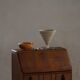 Desk / Chest of drawers in modern Danish oak from the early 20th century with shell handles.