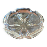Vintage DAUM Crystal Petal Shaped Ashtray Pocket Video #D8
