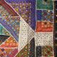 Oriental tablecloth with mirror and embroidery