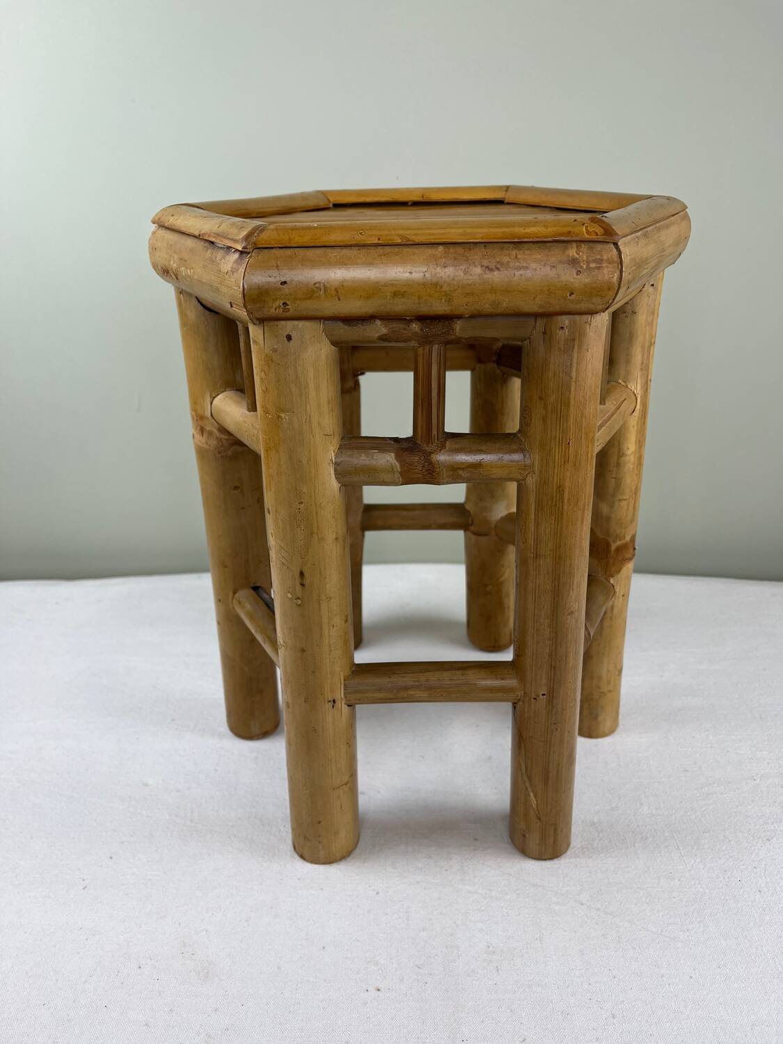 Vintage bamboo side table