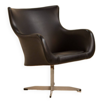 Fauteuil lounge néerlandais en cuir 60's