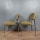 Pair of vintage chairs in fabrics and metal