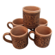 5 terracotta mugs