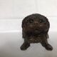 Carved wood inkwell Swiss dog