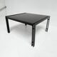 Black granite side table or coffee table from the 1980’s