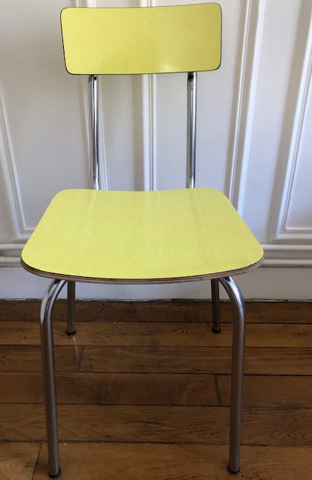Yellow formica chair