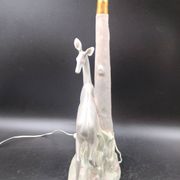 VERY RARE Biche LLADRO Spain Porcelain Table Lamp circa 1970