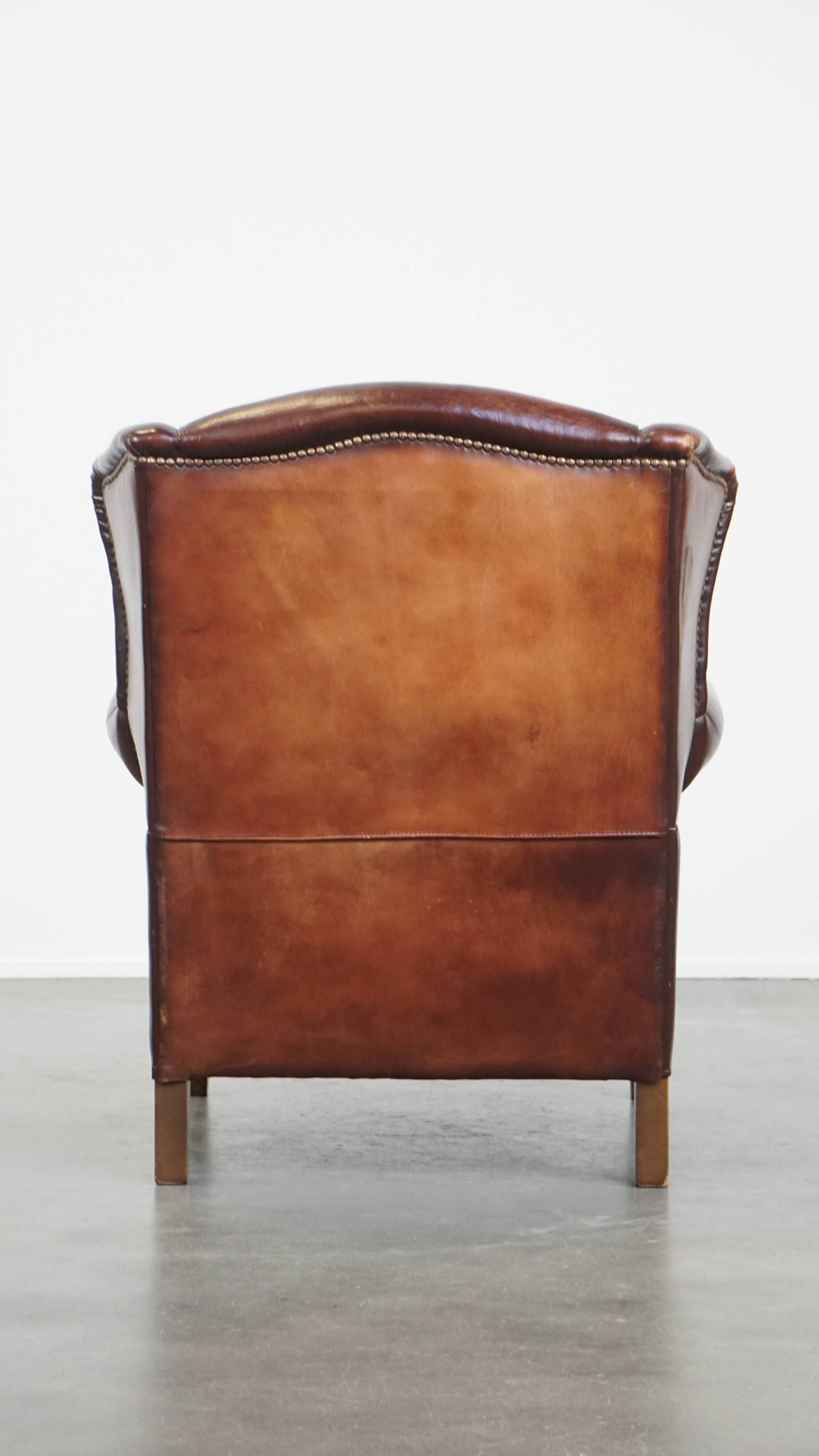 Vintage Sheepskin Wingback Chair