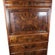 Bureau of polished walnut and mahogany, 1850s